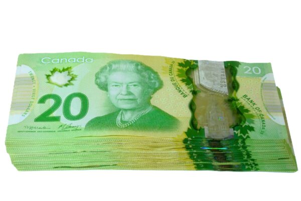 20 Canadian dollar bills