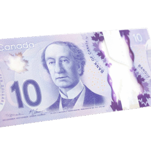 10 Canadian dollar bills
