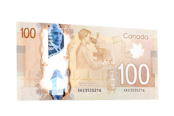 100 Canadian dollar bills - Image 2